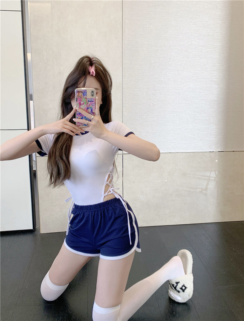 辣妹性感炸街连体衣时尚套装女夏季2021年新款运动休闲短裤两件套x724