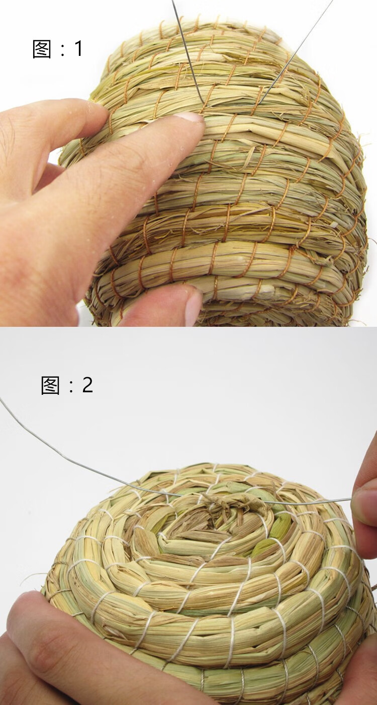 鹦鹉草编玩具草编鸟窝 文鸟牡丹虎皮鹦鹉玩具 鸟巢 玄风用品 草窝繁殖