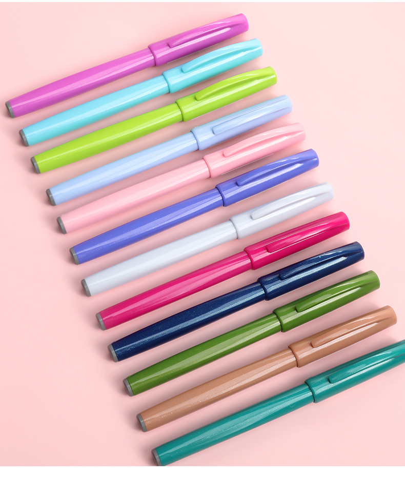 晨光秀秀软笔航海王甜品派对手账笔彩色记号笔记笔多色学生套装笔901v