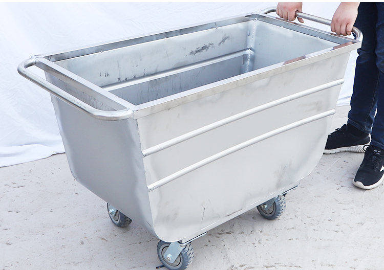 塑料饲料斗养殖场喂料车喂猪推车猪用养猪养殖设备加厚塑料蓝色带料铲