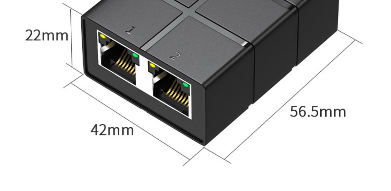 网线分线器一分二宽带网络1分2一拖二三通3口分线盒学校 网络一分二分