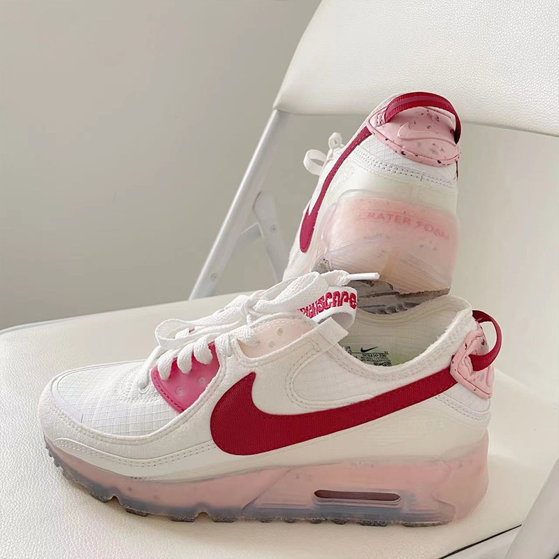【旗舰官方店】air max90 女米红石榴情人节限定缓震气垫跑步 dc9450