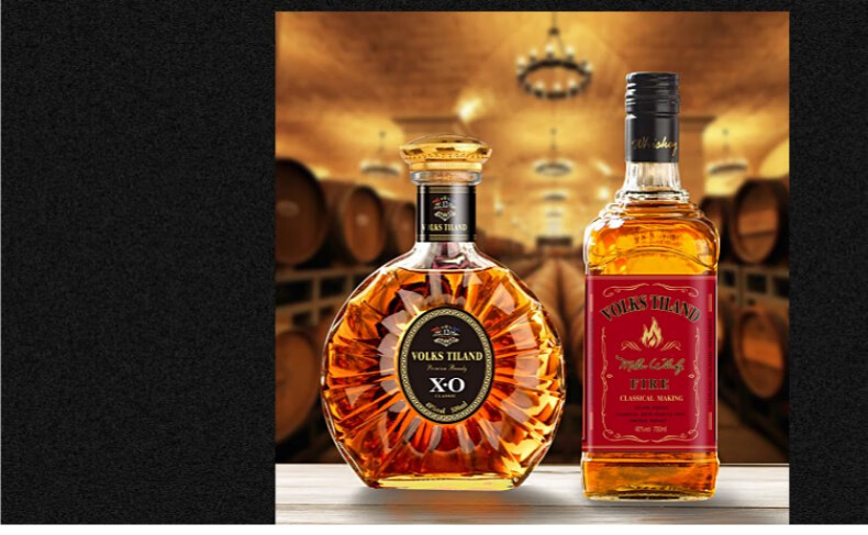 京拍2支装白兰地xo火焰威士忌2酒杯沃尔克斯蒂兰洋酒组合过节送礼非