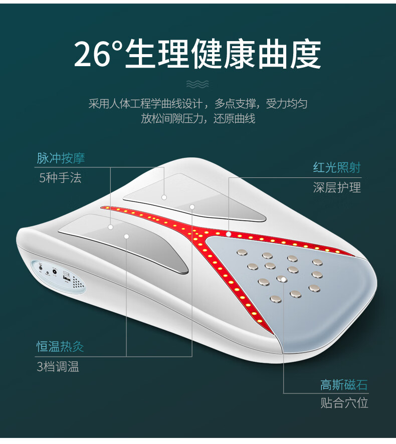 腰部按摩器家用腰疼腰痛热敷理疗脊椎腰椎肩部腰部按摩仪my 白色