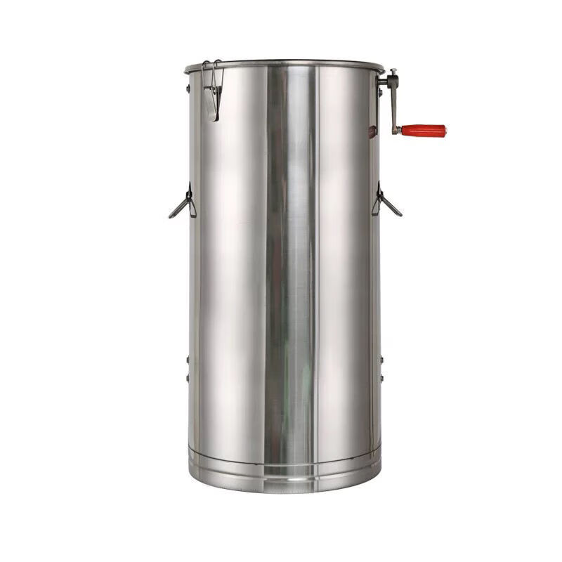 摇蜜机304全不锈钢小型家用中蜂摇糖机封闭齿轮摇蜂蜜分离打蜜桶 304