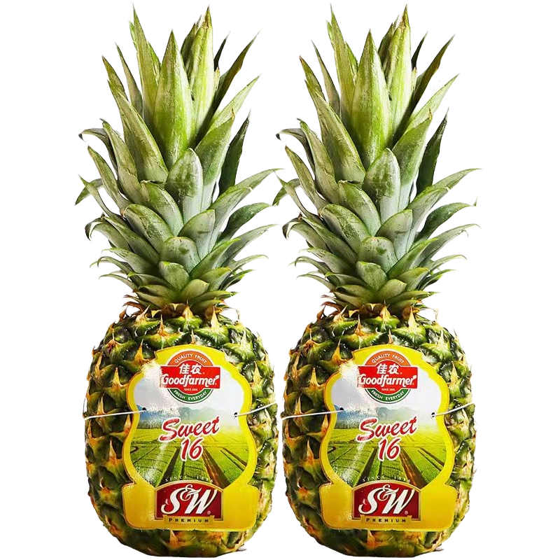 佳农凤梨菲律宾进口金菠萝水果生鲜削皮即食无眼手撕凤梨菲律宾带叶