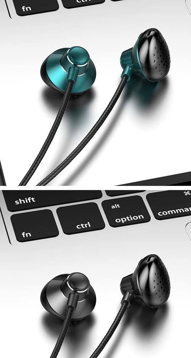 mate40pro耳机nova586v30prox2入耳式荣耀10手机通用卜邻蓝色typec扁