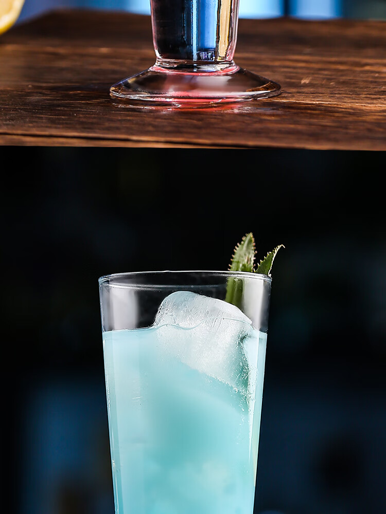 蓝百惠 长岛冰茶杯鸡尾酒杯加厚创意果汁杯直升杯啤酒杯 柯林杯长饮杯