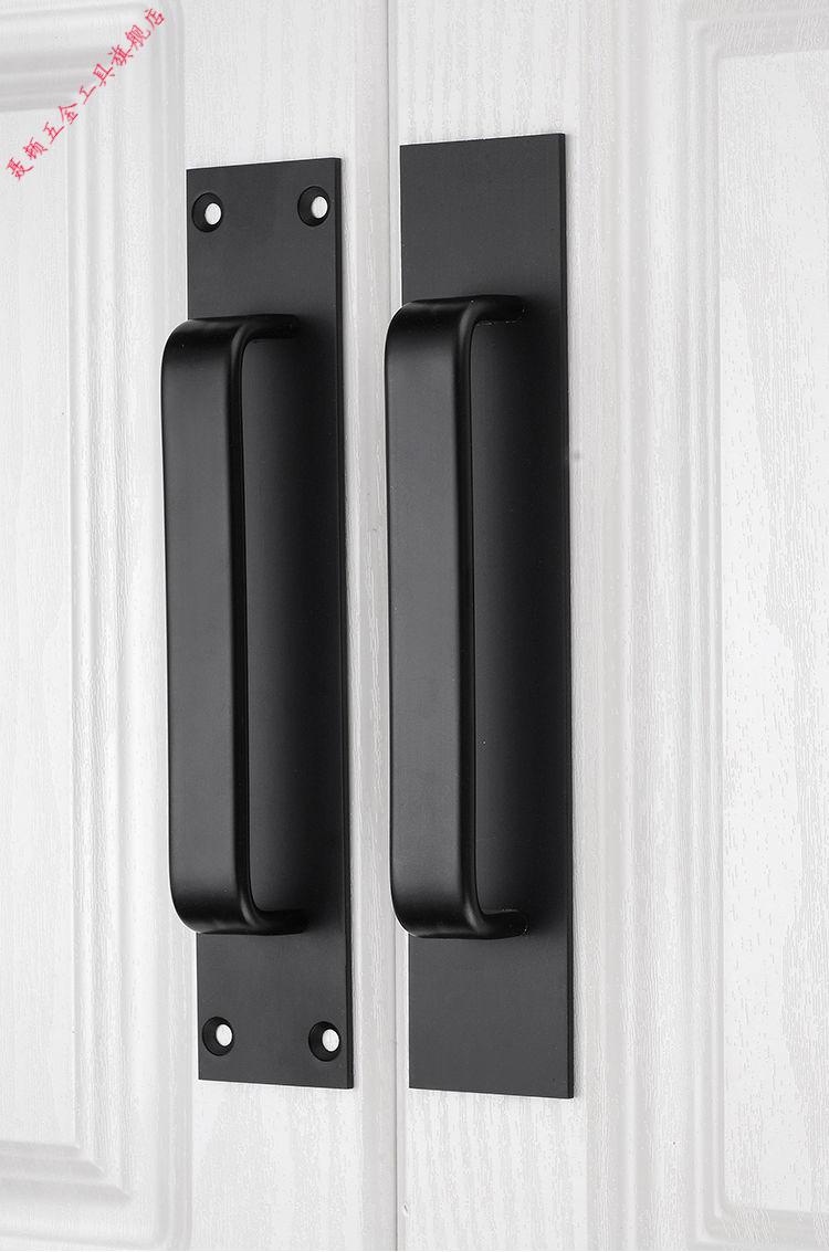 免打孔门把手铝合金门拉手明装塑钢阳台门推拉门拉手房门木门把手雅黑