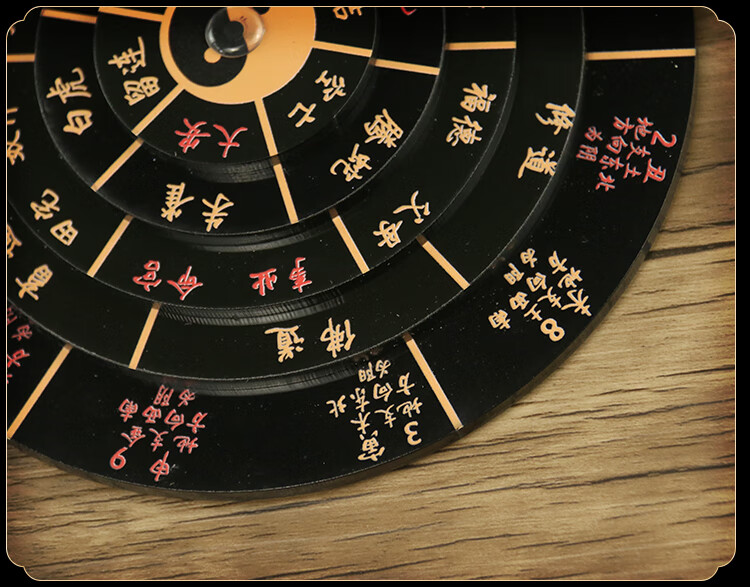 好物推荐专业风水罗盘高精度新款小六壬转盘手盘罗盘五层转动壬盘中式