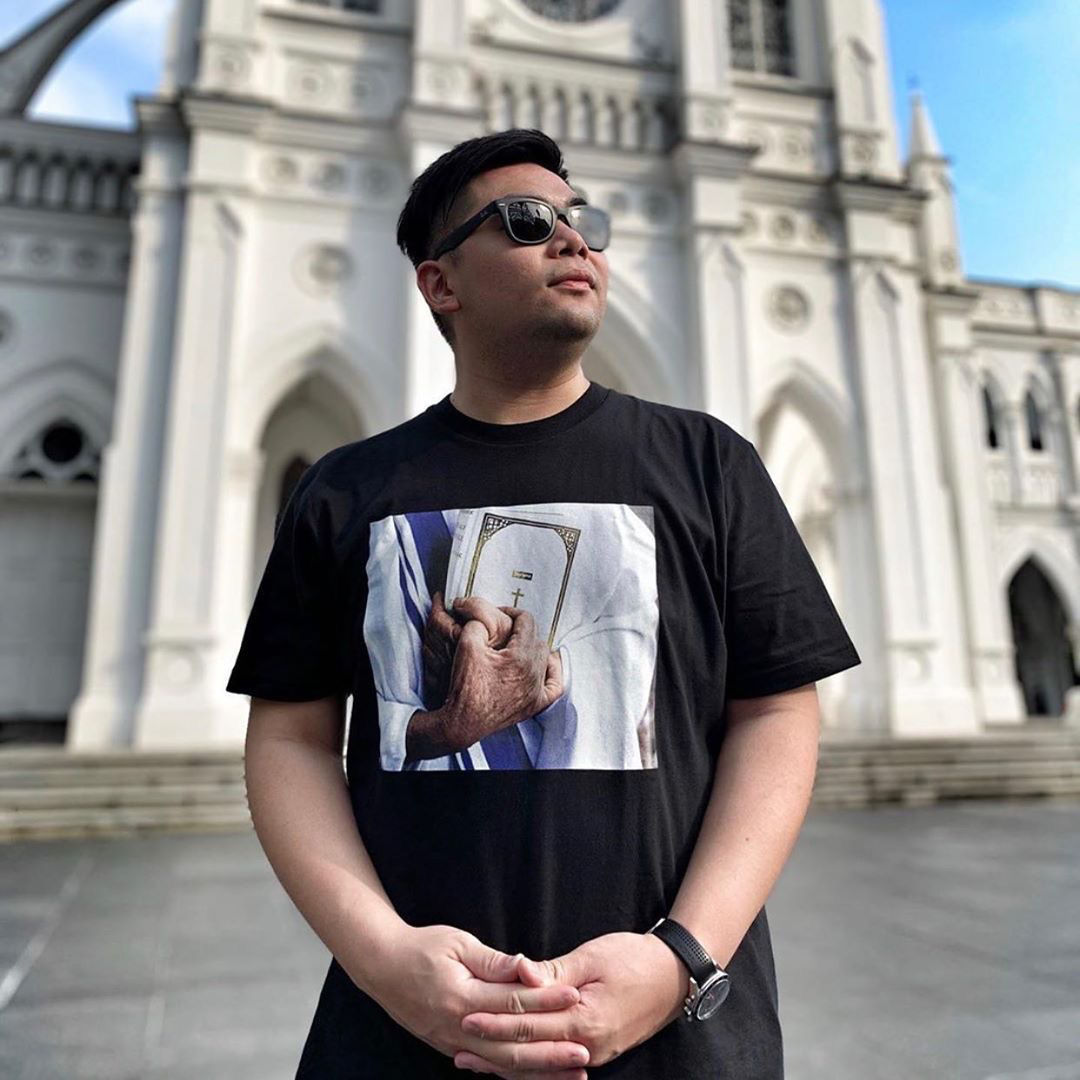 潮牌supreme联名版本 19fw bible tee 圣经祈祷图案短袖男女t恤潮牌