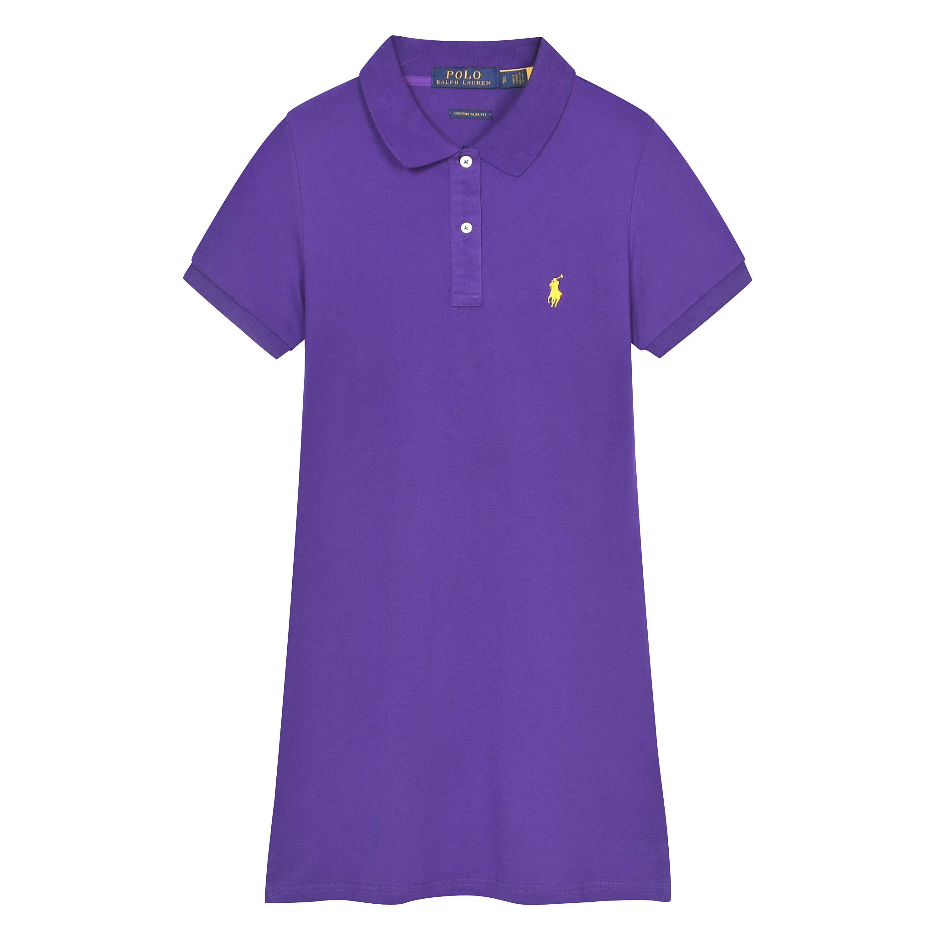美国保罗polo女装新品短袖polo衫女翻领t恤中长款小马标刺绣连衣裙