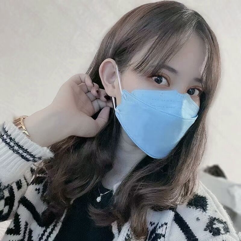 致净口罩氧化铜离子灭活口罩kn95韩式一次性3d立体鱼嘴型男潮女神柳叶