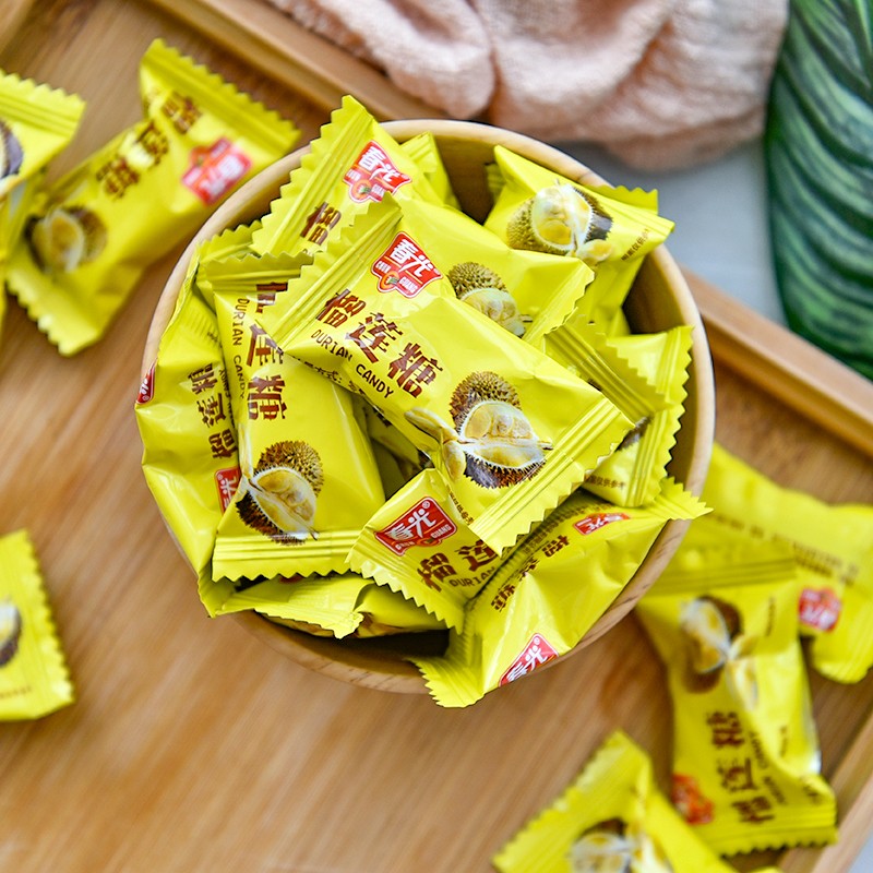 榴莲糖硬糖 春光榴莲糖500g*2份 小吃货零食糖水果糖小硬糖喜糖散装