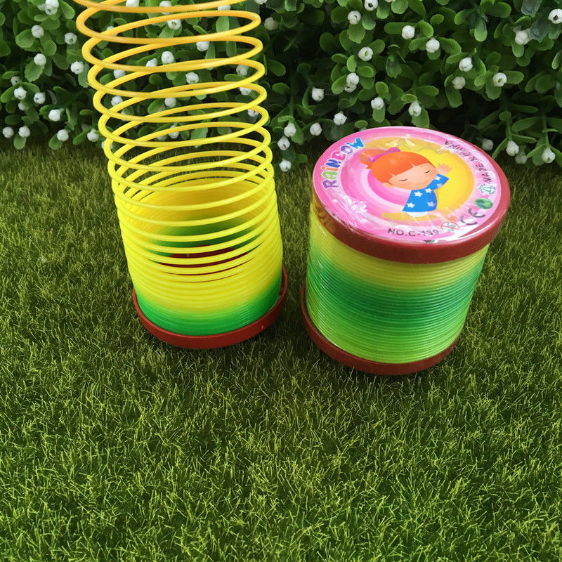 彩虹圈儿童玩具弹簧圈中号魔力七彩虹圈弹力圈叠叠圈宝宝玩具小号一个