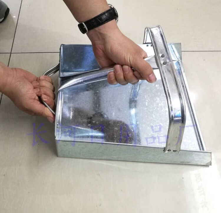 铁簸箕工厂家用畚斗扒斗农用铁撮子白铁皮垃圾斗嘉际特大号平把铁簸箕