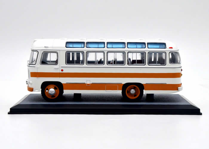 1968年俄罗斯巴士 672 公交车 客车 classic bus1:43汽车模型 桔色