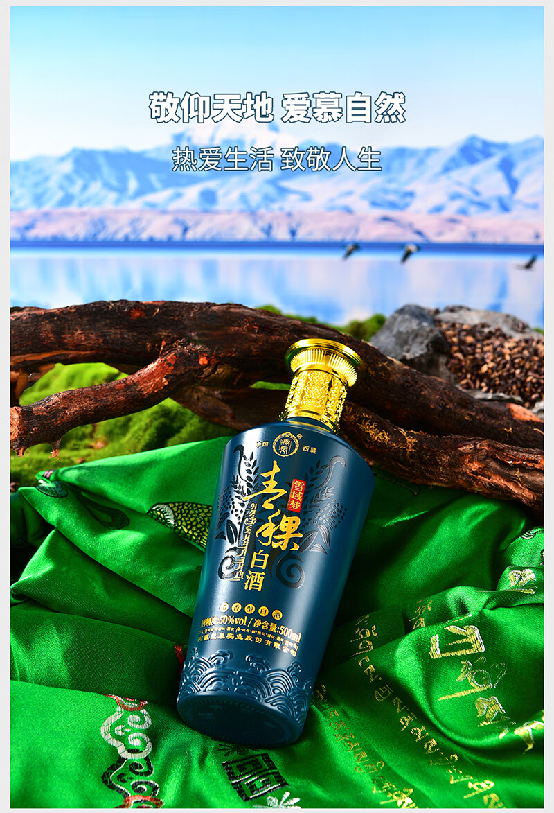 西藏青稞酒青藏特产藏泉雪域梦清香型白酒纯粮固态发酵硬礼盒50度500