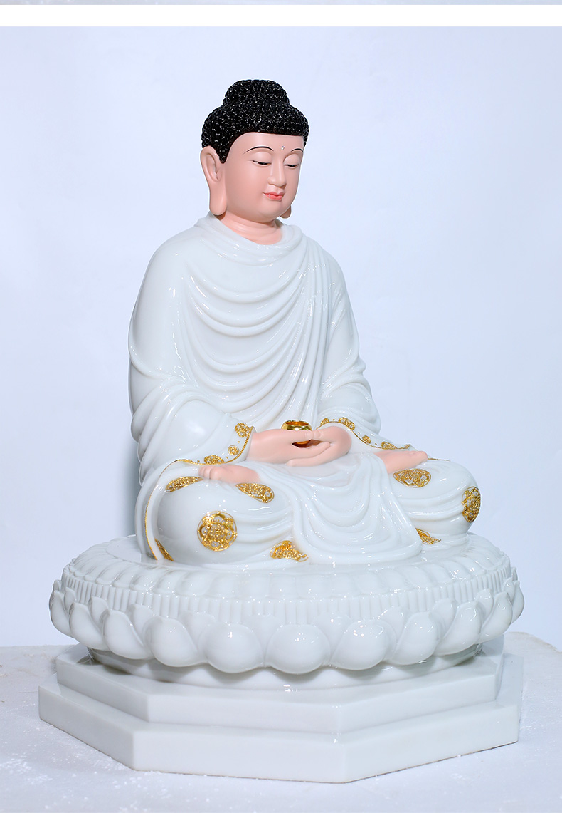 华严三圣佛像释迦牟尼佛佛像家用供奉汉白玉普贤菩萨文殊菩萨神像