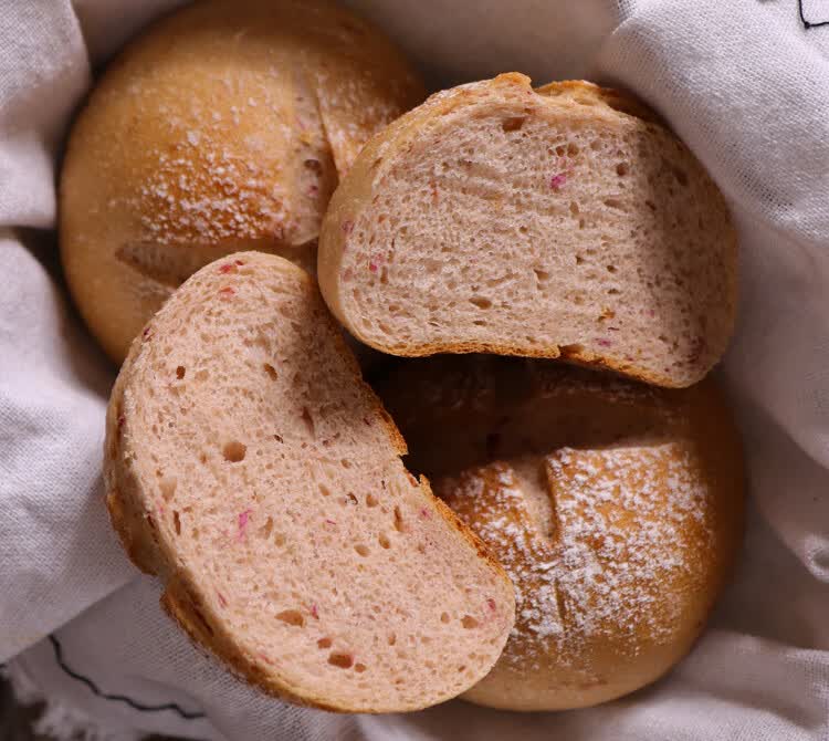 温达香推荐 清晨里 玫瑰米面包 日式大米糖油g卡轻食早餐营养代餐软