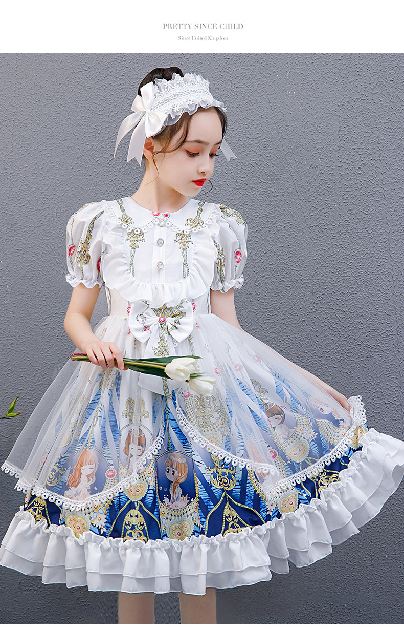 洛丽塔儿童萝莉塔女童秋季儿童洛丽塔童装lolita洋装学生公主连衣裙