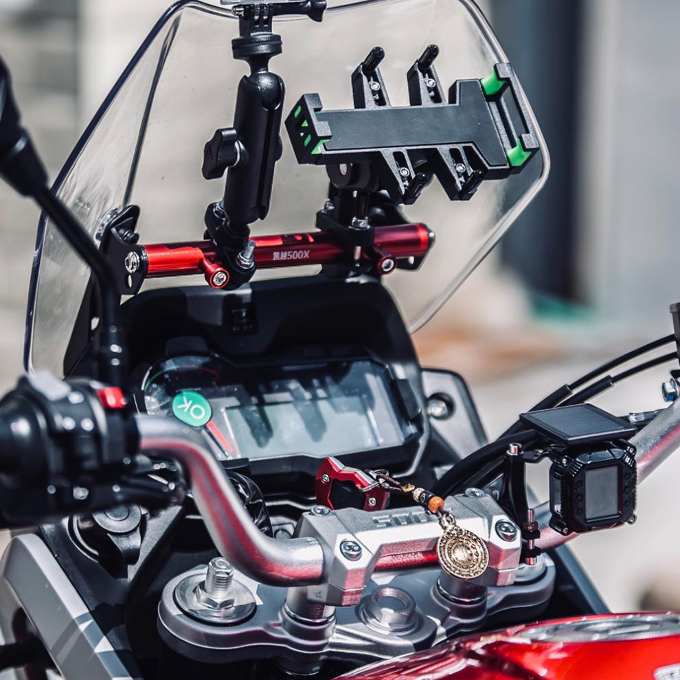 凯越500x 400x改装扩展杆手机铝合金导航支架挡风多功能支架配件 525x