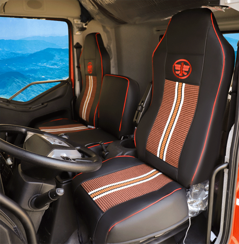 适用于一汽解放j6l座套悍v龙vh四季全包座椅套专用皮革货车坐垫套 悍v