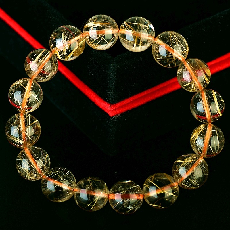 水晶玛瑙 手镯/手链/脚链 顶妃(ding fei) 东海水晶 顶妃 正品天然金