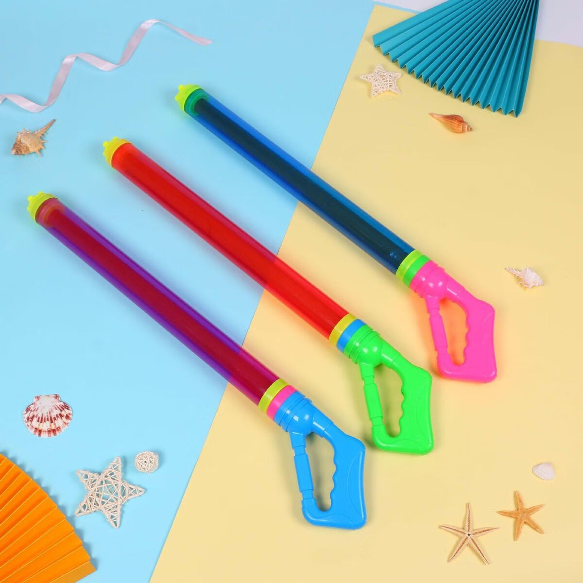 水枪玩具玩水抽拉式漂流喷水枪射程远高压抽水枪成人打水仗63cm普通