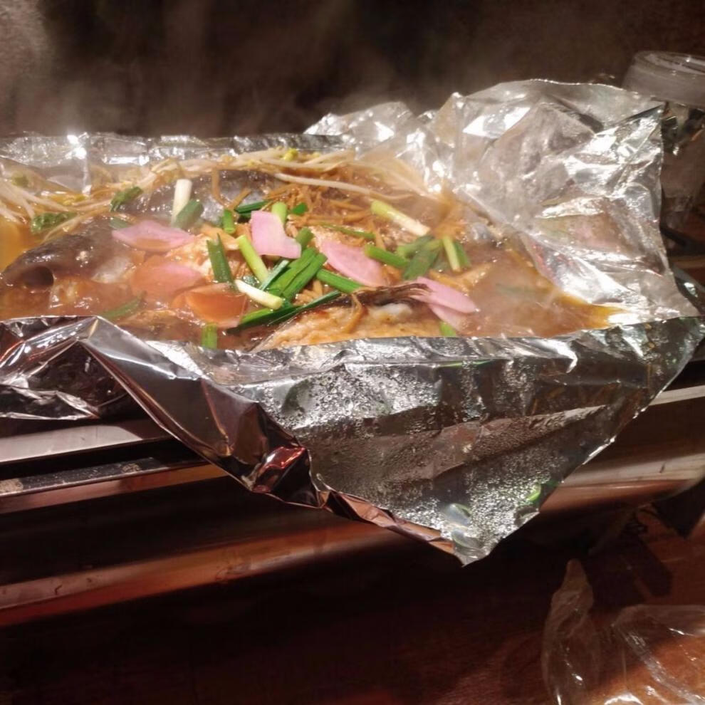烤鱼锡纸纸包鱼专用锡箔纸烧烤加厚铝箔纸家用商用大张锡纸456030微米