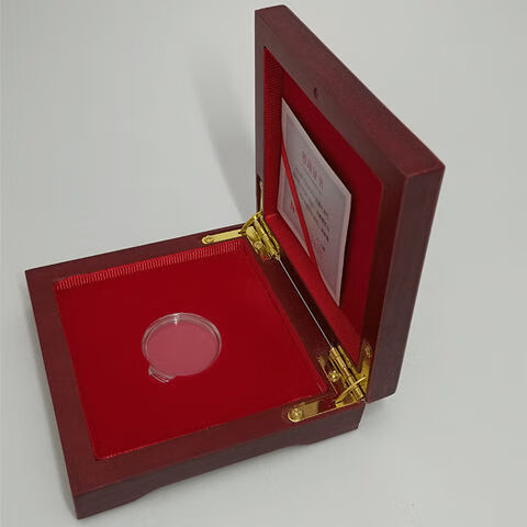 盒30mm钱币保护盒单枚2枚5枚10枚20枚卷筒木盒硬币包装中国人行30mm十