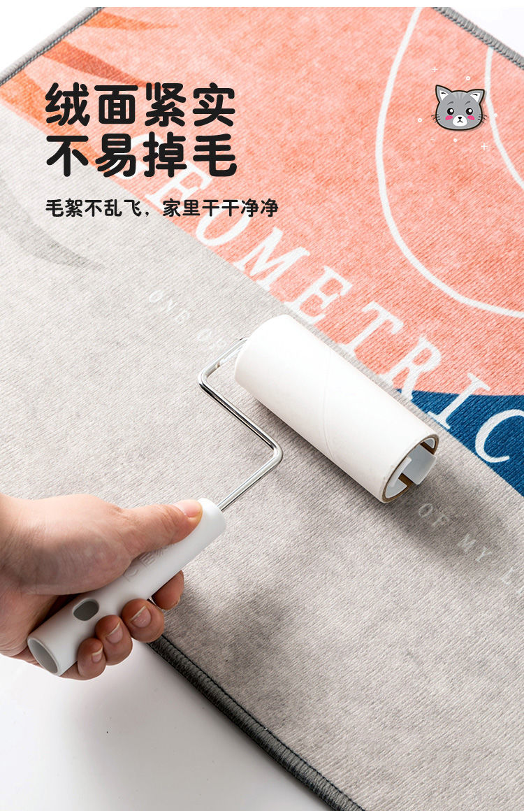 105810-浴室地垫卫生间防滑吸水地垫门口入户门脚垫家用厨房卧室门垫 鎏金线条 50X80(单件不)-详情图