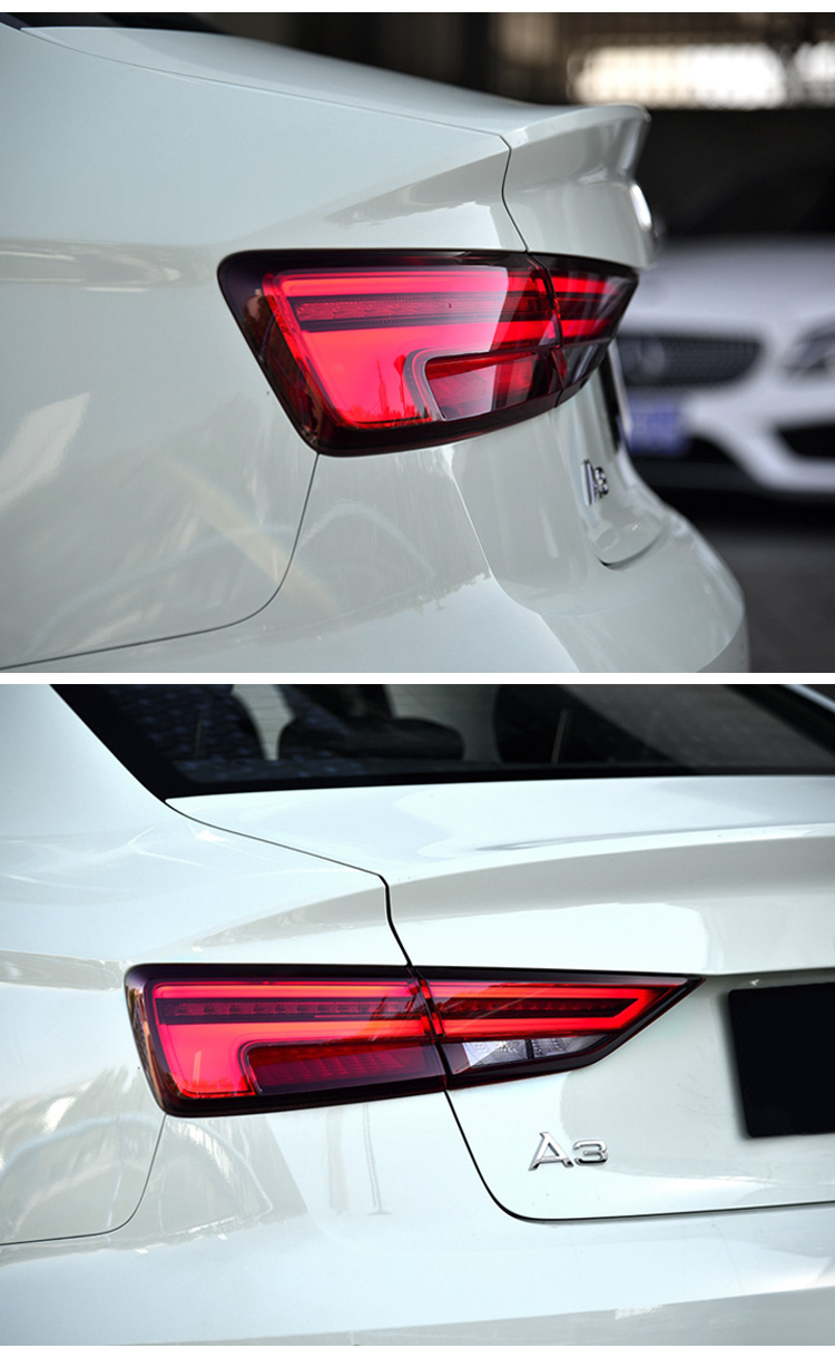 1319款奥迪a3尾灯总成改装新款a3led后大灯总成刹车灯流水转向1316款