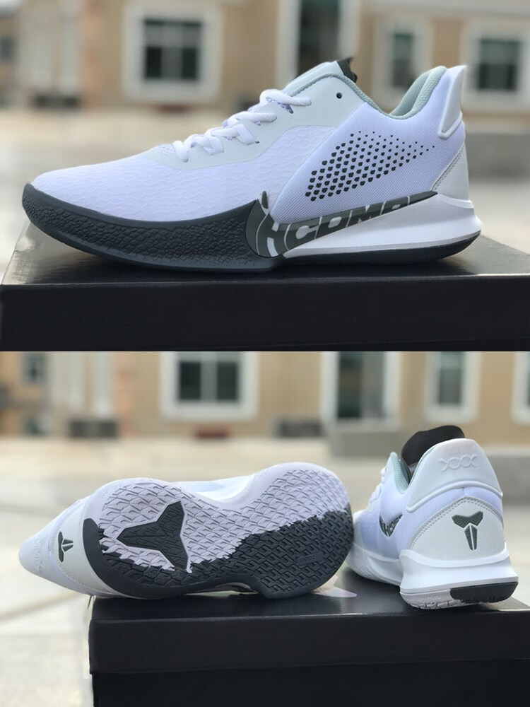 ni·ke耐·克mamba实战篮球鞋男鞋科比黑曼巴精神2代低帮白色运动球鞋