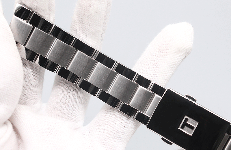 适用于天梭t116手表带1853速驰t116617a原装精钢实心钢带22mm钢表链