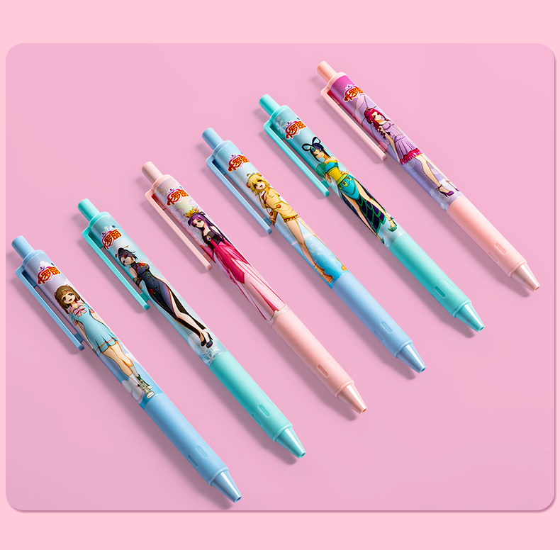 麦和叶罗丽漫画盲盒笔精致中性笔学生漫画可爱创意冰公主灵公主0.