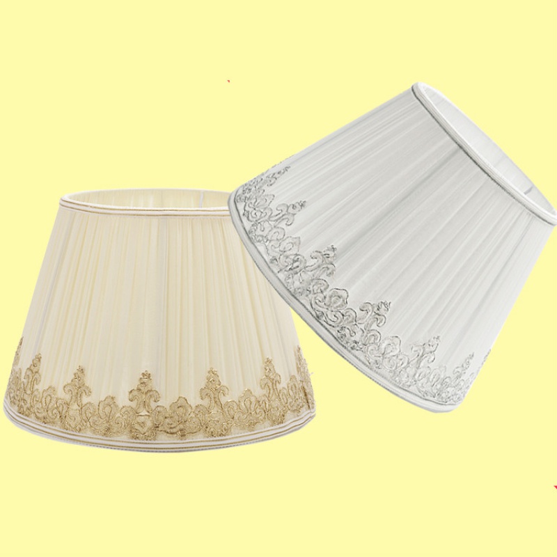 布艺台灯灯罩外壳现代简约卧室床头台灯落地灯灯罩灯具配件小小号白色