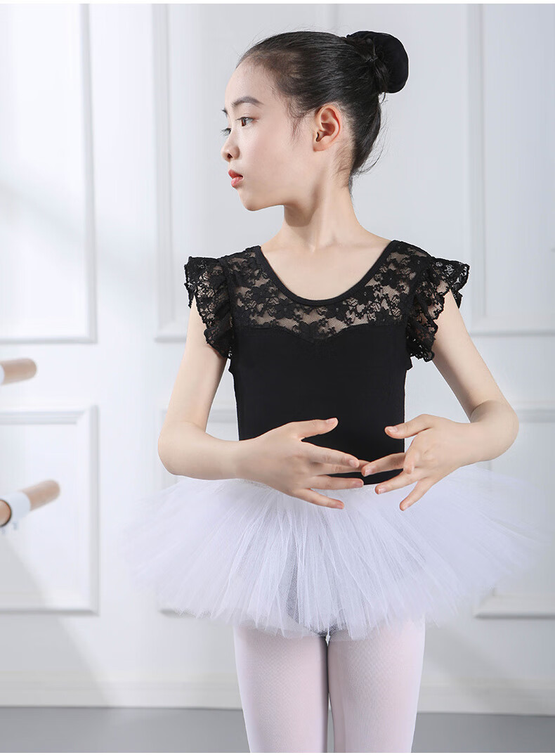 莎枚可 儿童舞蹈服女练功服夏季女孩芭蕾舞女童考级服短袖体操服粉色