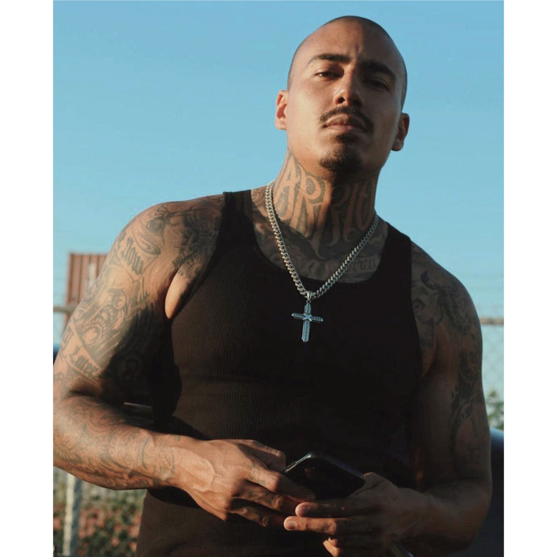 简菲蝶汗杉美潮奇卡诺帮风重磅高端粗螺纹健身硬汉无袖囚徒打底汗衫