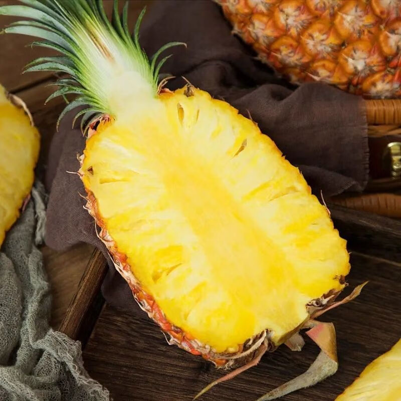 海南金钻凤梨新鲜水果当季现摘爆甜手撕无眼菠萝波罗455斤凤梨海南