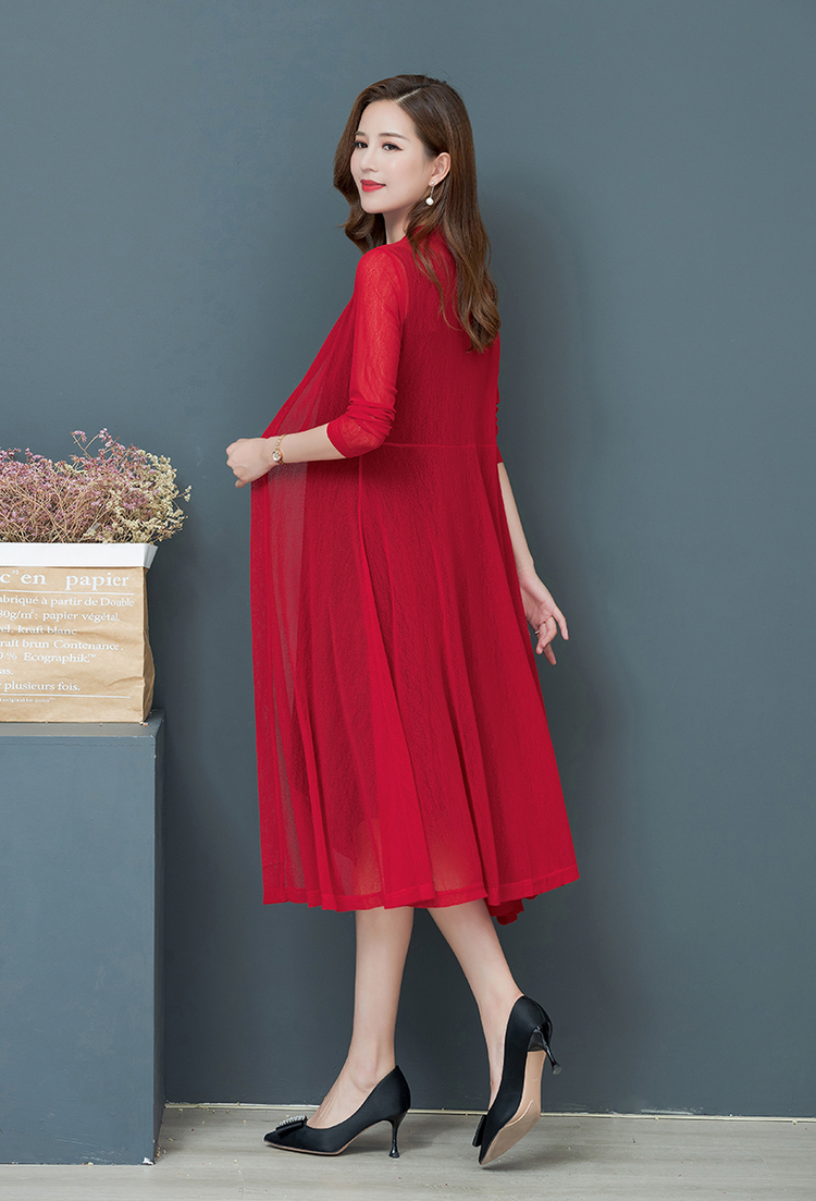 春夏季薄纱衣外套沙衣依披肩女披风衣女长款披肩外套过膝海边披风网纱