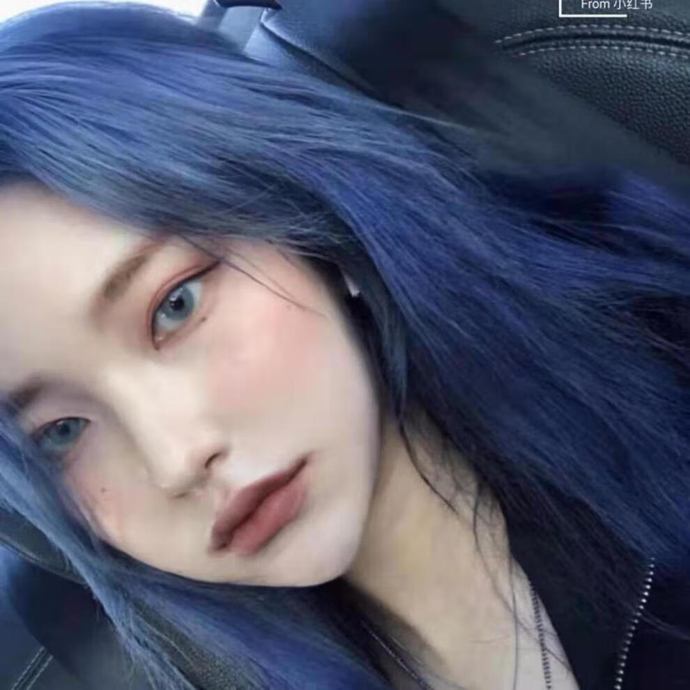 潮色冰岛蓝染膏天使蓝染发剂湖泊蓝染发膏网红蓝抖音蓝红雾蓝色染