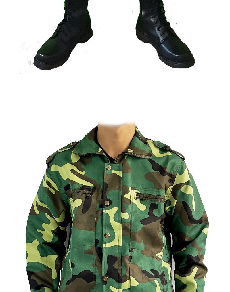 作训服单件裤子上衣农民工作服工地junce 【六兜款】草绿色加帽子一套
