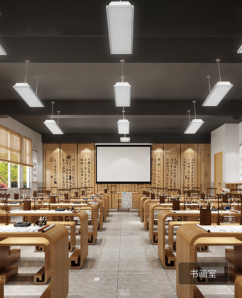 灯具led网格防眩光学校护眼办公灯培训班专用减蓝光吊灯 教室护眼灯