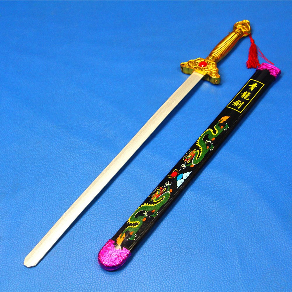 玩具木剑宝剑儿童男孩木刀儿童刀表演道具木头刀舞台道具56厘米鱼肠剑