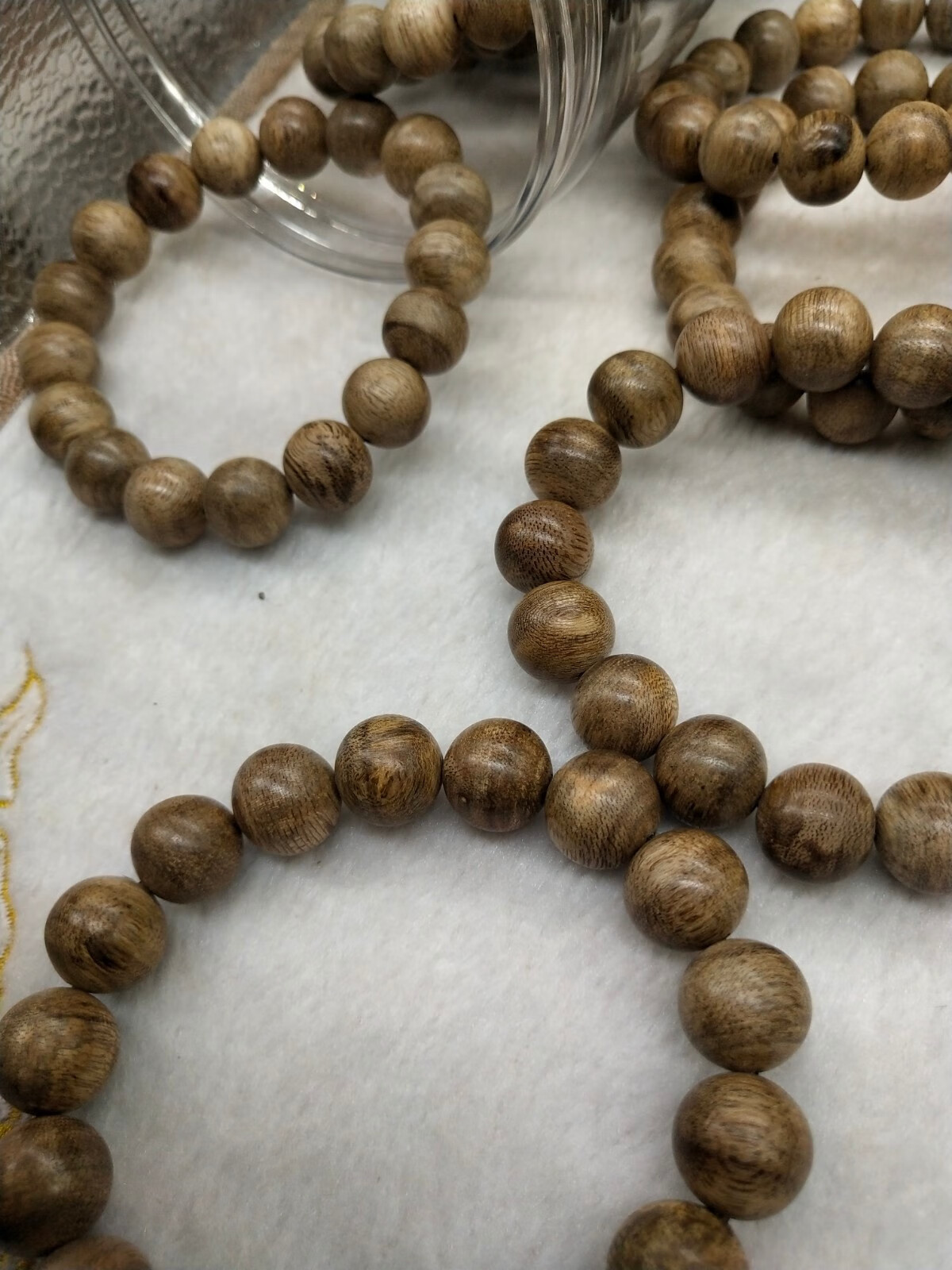 森洲 天然海南沉香尖峰岭黄油格沉香水格阁沉香老料12mm男女手串佛珠