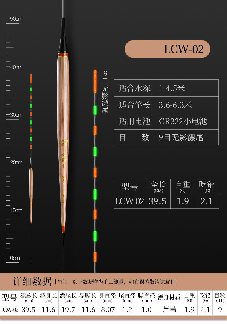 超亮影芦苇混养夜光漂鲫鲤罗非夜钓鱼漂醒目灵敏抗流水电子浮漂芦苇