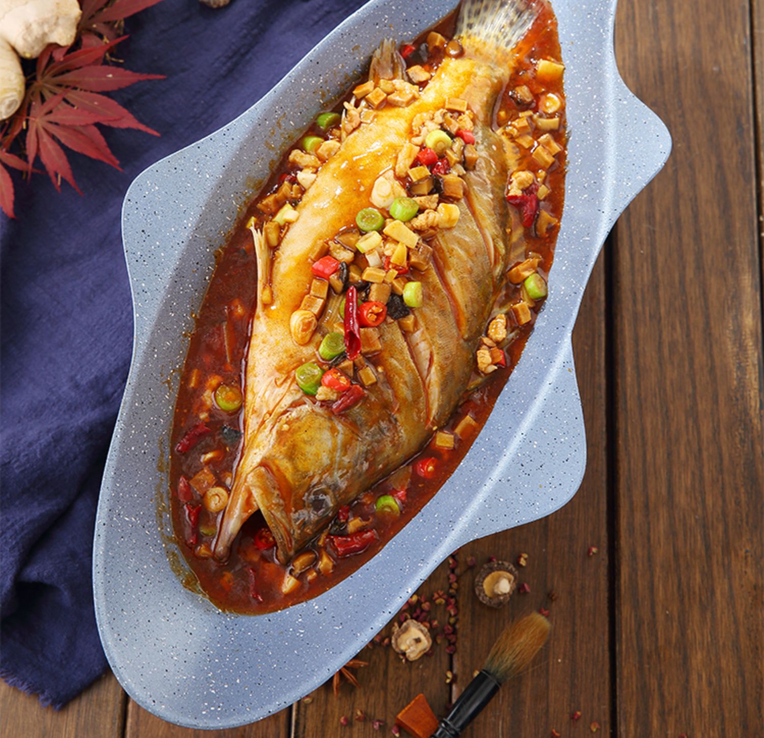 徽张安徽臭鳜鱼黄山特产桂鱼去腮酒店半成品方便菜送料包净膛1314斤