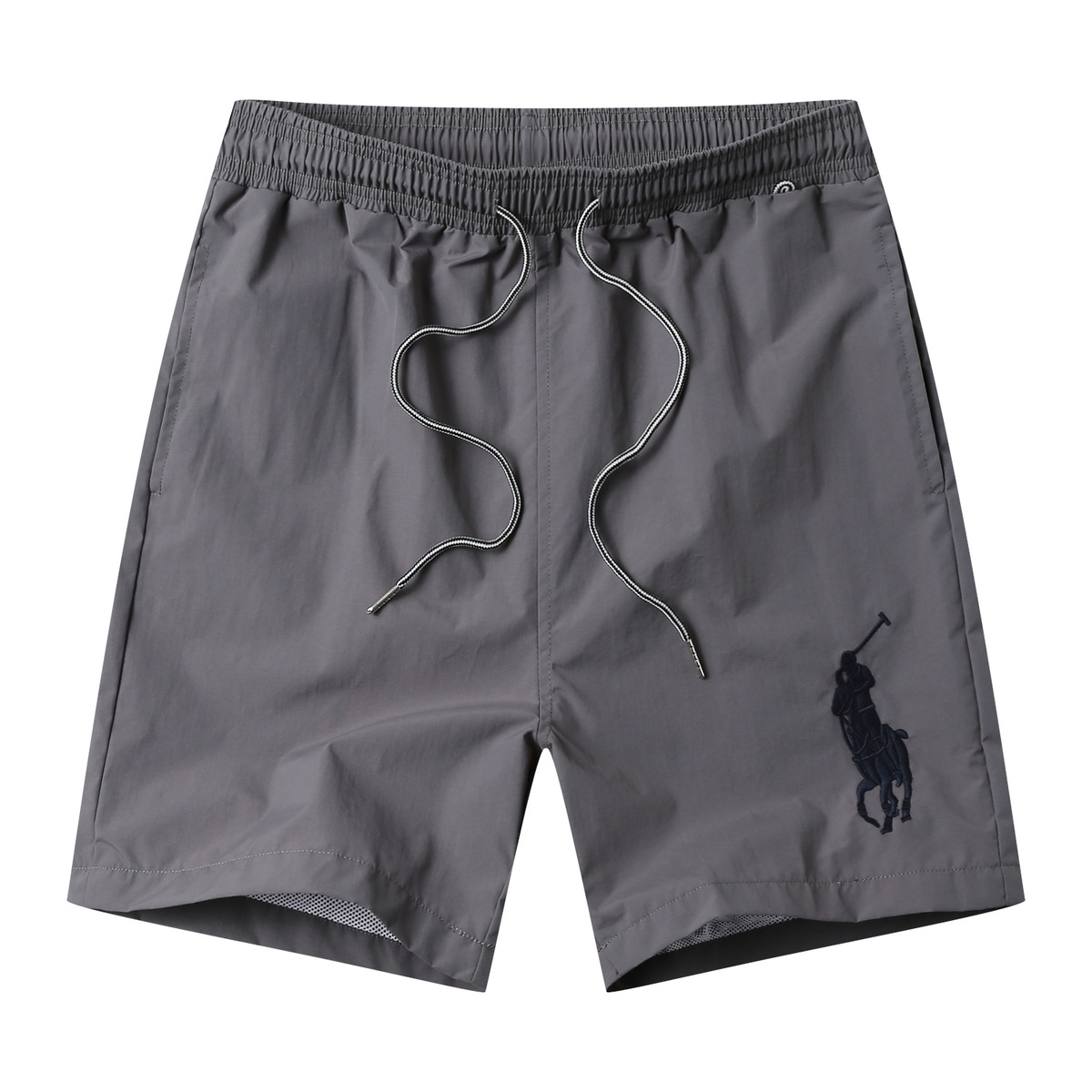 保罗短裤男五分裤保罗沙滩裤纯色大标运动短裤夏季休闲短裤绣大标