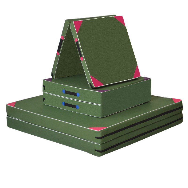 双予折叠体操垫子健身垫仰卧起坐帆布学生空翻海绵技巧训练垫训练垫1